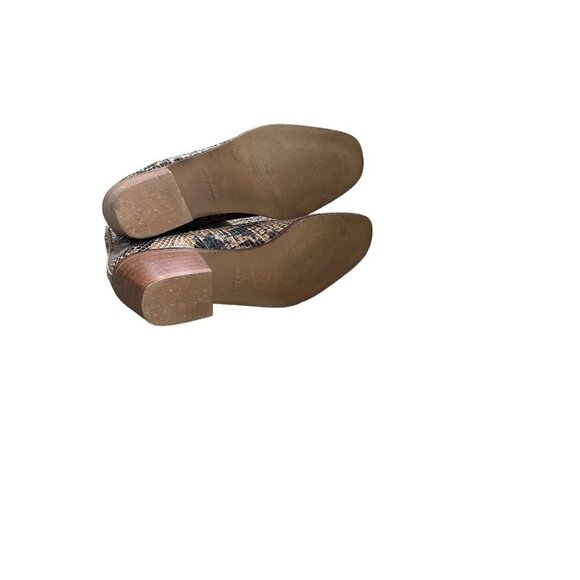 Steve Madden Snake-Print Leather Chelsea Boots Size 8 Elastic Side Panels - Picture 8 of 11